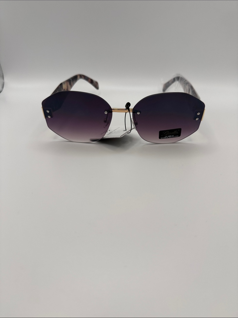 Rimless Gradient Purple Womens Sunglasses